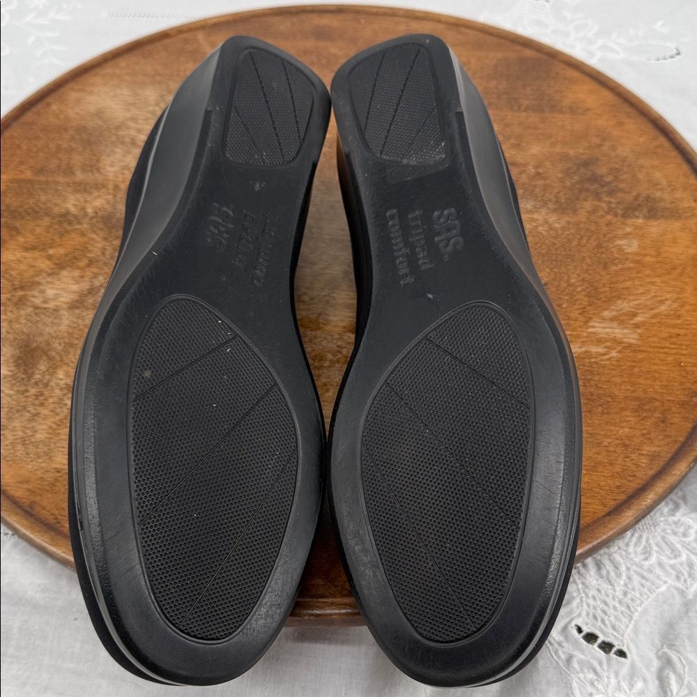 SAS Shoes Wm 9 M Bliss Black Comfort Wedge Slip On Loafer Tripad - Picture 9 of 12